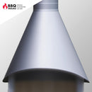 Lackierte Haube - Typ 2 (Kamin mit 70 cm Durchmesser) - Silbergrau - Selwie Shop