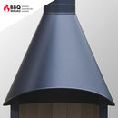 Lackierte Haube - Typ 2 (Kamin mit 70 cm Durchmesser) - Schwarz - Selwie Shop