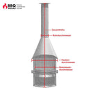 Lackierte Haube - Typ 3 (Kamin mit 80 cm Durchmesser) - Braun - Selwie Shop