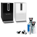 AUFTISCH-TAFELWASSERANLAGE BLACK & WHITE DIAMOND HOT EDITION INKL. FILTEREINHEIT - Selwie Shop