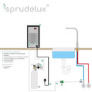 AUFTISCH-TAFELWASSERANLAGE BLACK & WHITE DIAMOND HOT EDITION INKL. FILTEREINHEIT - Selwie Shop