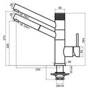 Designer 5-Wege-Wasserhahn mit ausziehbarer Brause CUCINA IDEALE - Selwie Shop