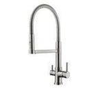 STATEMENT INOX 3-Wege-Wasserhahn aus Edelstahl | 360° drehbare Küchenarmatur aus massivem 304 Edelstahl | Spiralfederarmatur - Selwie Shop