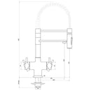 Designer Fünf-Wege-Wasserhahn mit Brause LUXURY ONYX - Selwie Shop