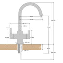 4-Wege-Wasserhahn Chrom MICHEL PLUS NEU - Selwie Shop